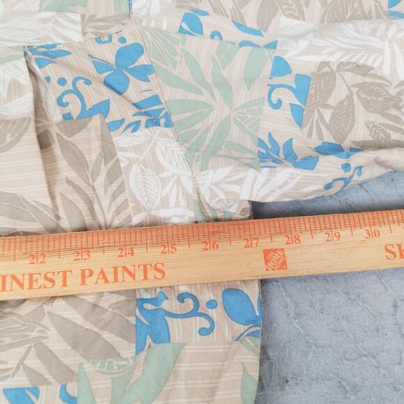 Boca Classics Shirt Mens 2XL Tan Blue Hawaiian Aloha Camp Short Sleeve Button - Picture 13 of 16